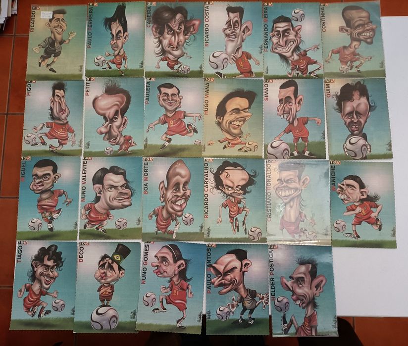 Coleção de 23 postais do jornal Record de 2006