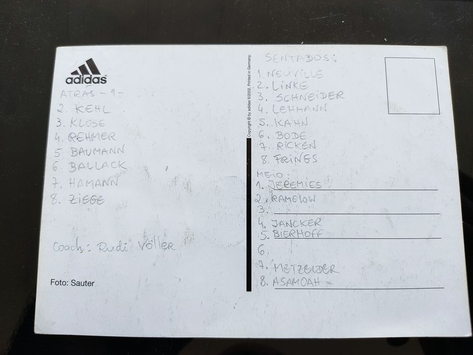 Postal da seleção da alemanha