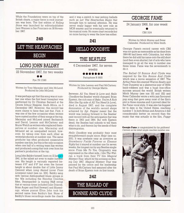 Guinness Book of Number One Hits - Tim & Jo Rice + Paul Gambaccini (1982)