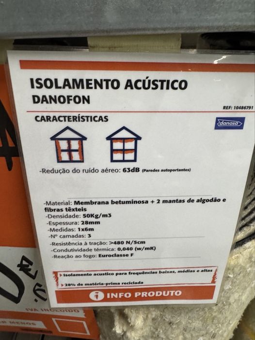 Isolamento acustico Danofon