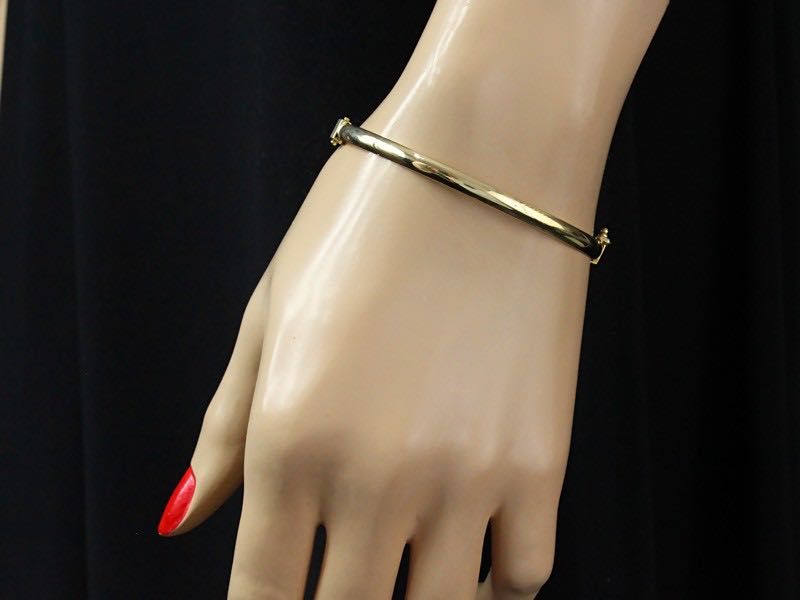 Nowa Bransoletka Złota sztywna Bangle próba 585 bez zdobień. Sklep