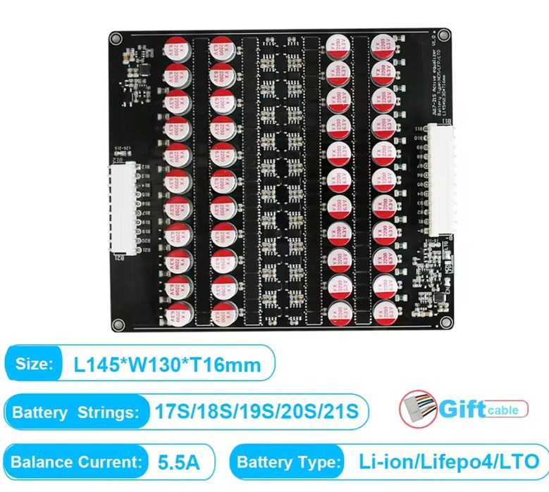 Активний балансир акумулятора 5А для  16S 14S 21S 8S 7S 13S 4S