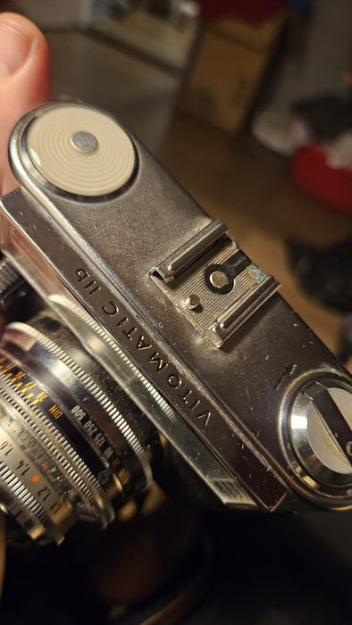 aparat Voigtländer Vitomatic IIb obiektyw Color-Skopar 2.8/50 oraz mig