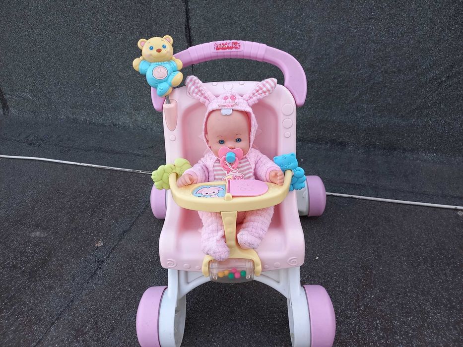 Carrinho com Boneco para Menina Brincar.