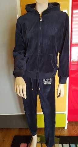 Dres granatowy, welurowy, korona , rozmiar L/XL