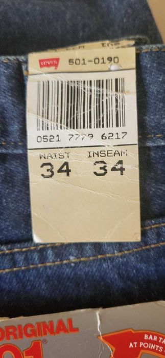 LEVIS 501 USA 34x34 1990 year джинси новые