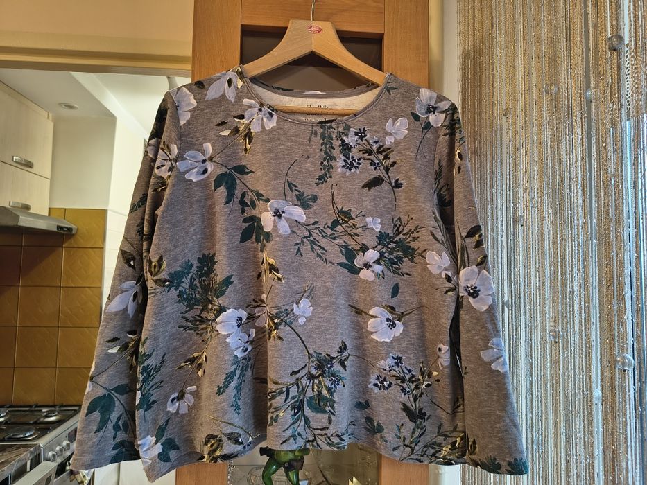 Bluzka bawełniana print kwiaty