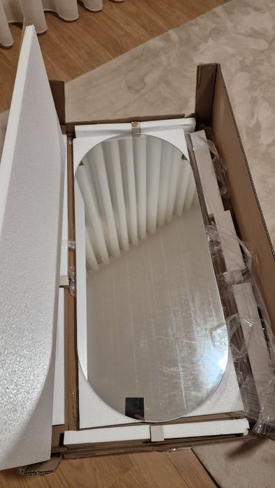 Espelho de parede oval 35x80cm vidaxl