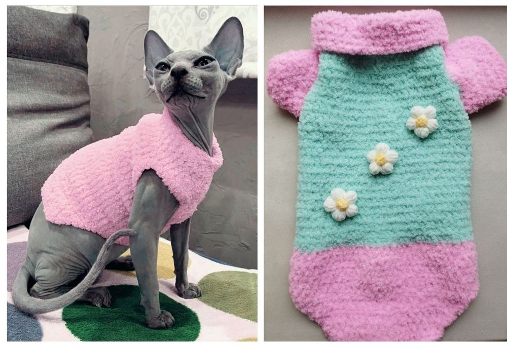 Плюшевая одежда,  свитера для котов, кошек, котят, собак, сфинксов
