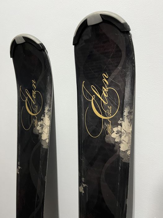 Damskie narty ELAN Black Perla – 152 cm, bardzo dobry stan