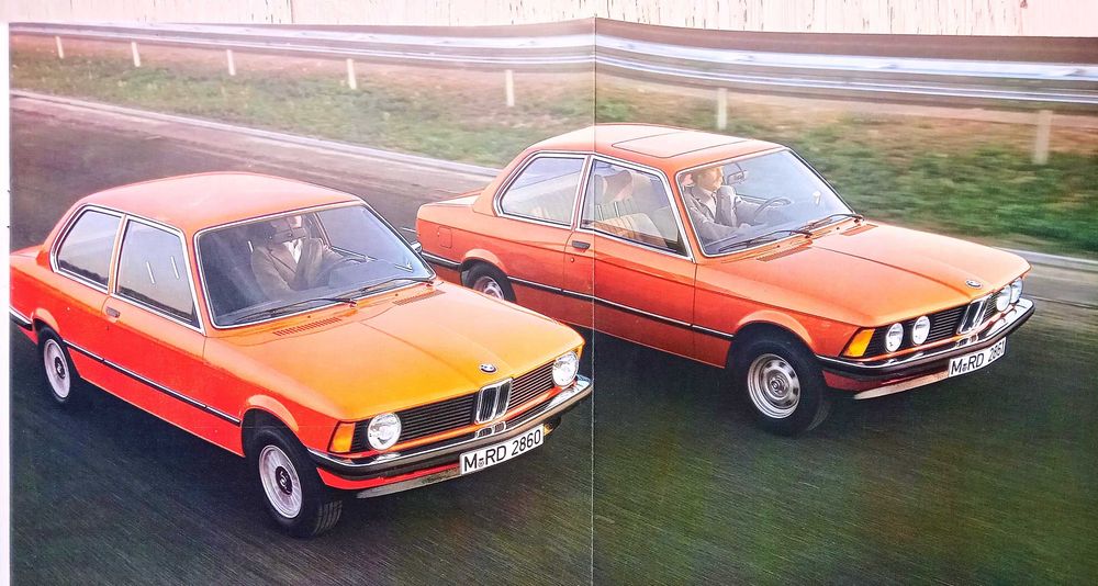 BMW seria 3 / E21 / 1977 - prospekt 32 strony, stan BDB+ (316, 318, 320, 320i) *przesyłka GRATIS !