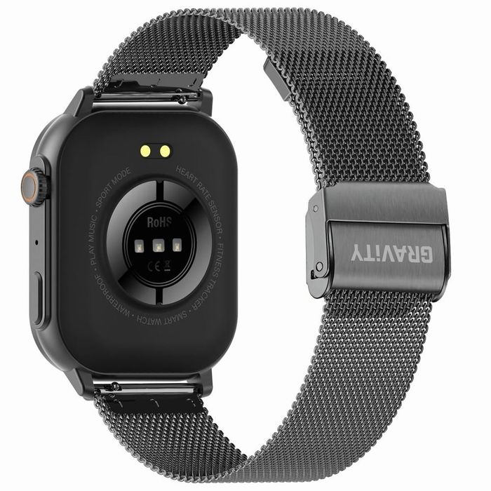 smartwatch gravity gt15-4 niebieski pasek silikonowy + tytanowa