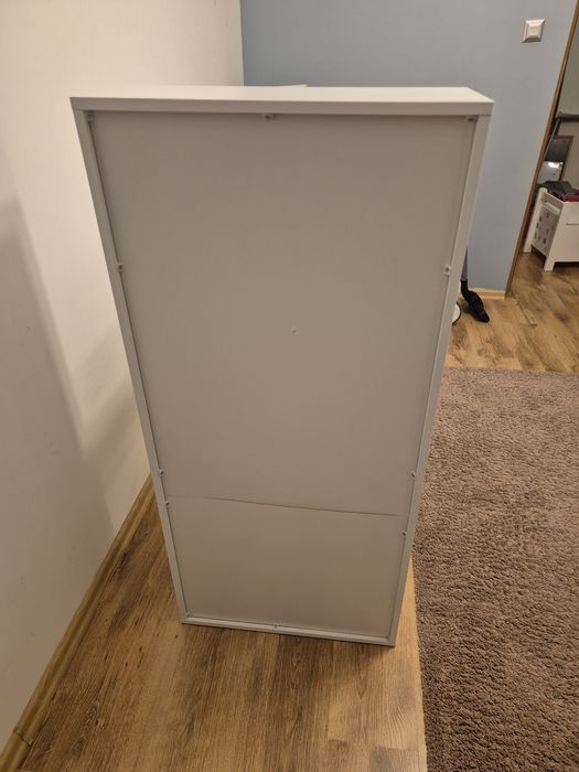 Biurko 122 x 55 x 120 cm biały regał z półkami