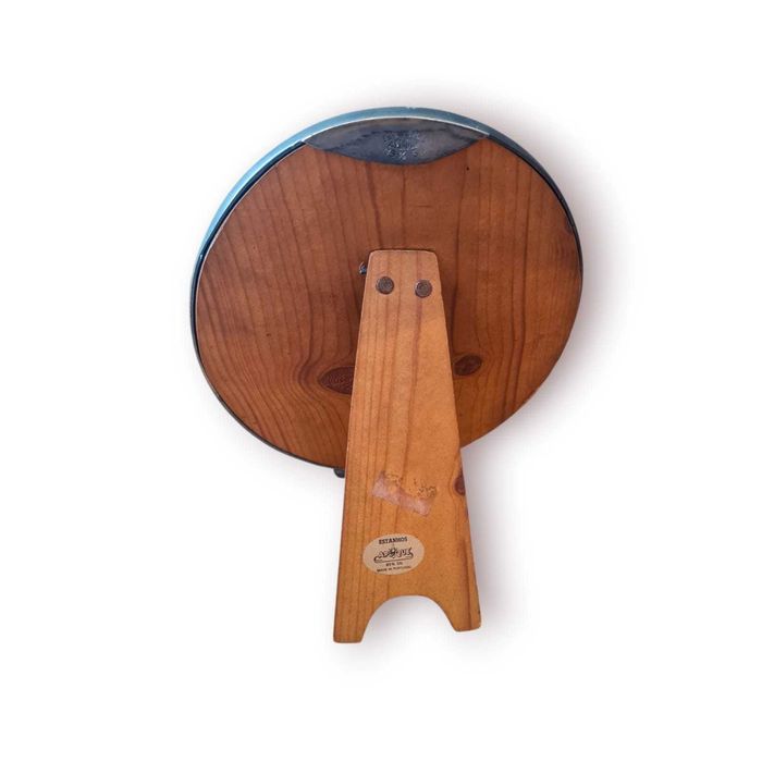 Porta-Retratos Oval Estanho Aplique (Portugal, 95% Sn)