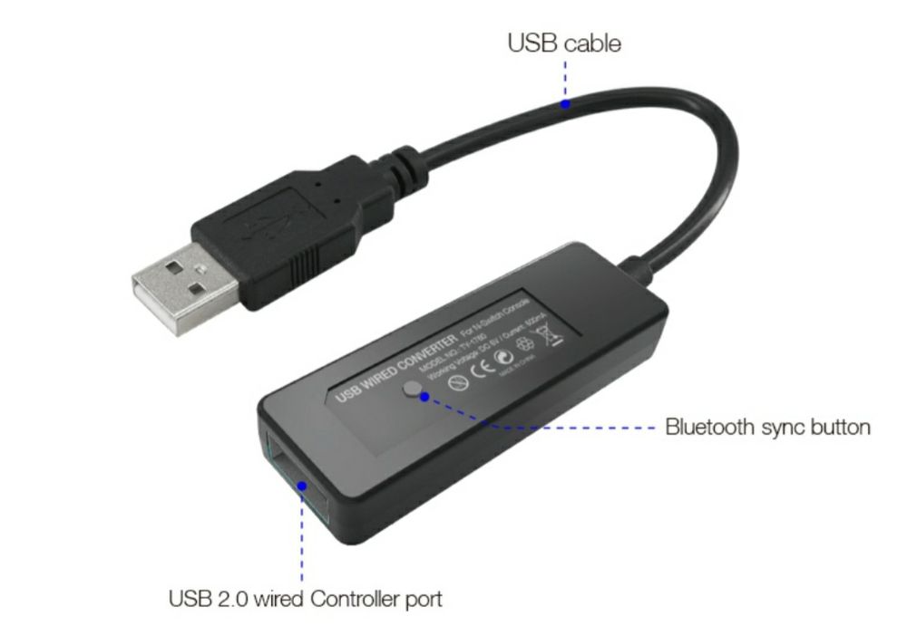 conversor USB compatível com PS4, PS3, Xbox 360, Xbox One X/S n-Switch