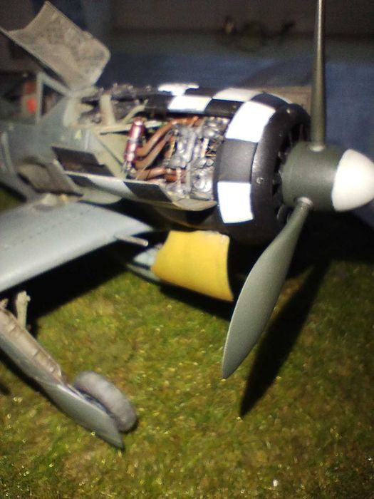 makieta lotniska z samolotem focke-wulf 190