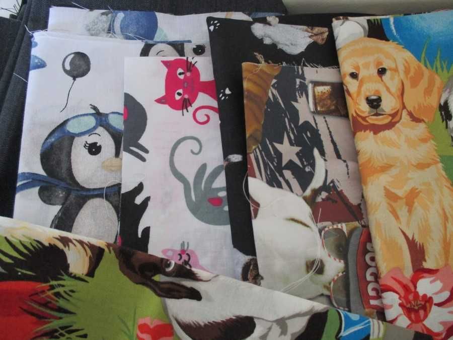 Um quilo de tecidos variados