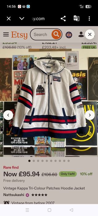 Вінтажна кофта Kappa made in Japan  монграмна розмір М