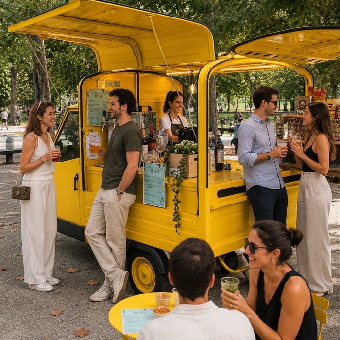 Bubble Truck - Serviço de Mobile Bar para Festas/ Eventos/ Casamentos - Piaggio Ape