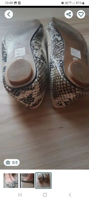 Baleriny next rozm.37, skóra naturalna.