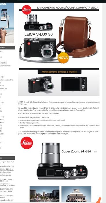Máquina fotográfica Leica V Lux 30