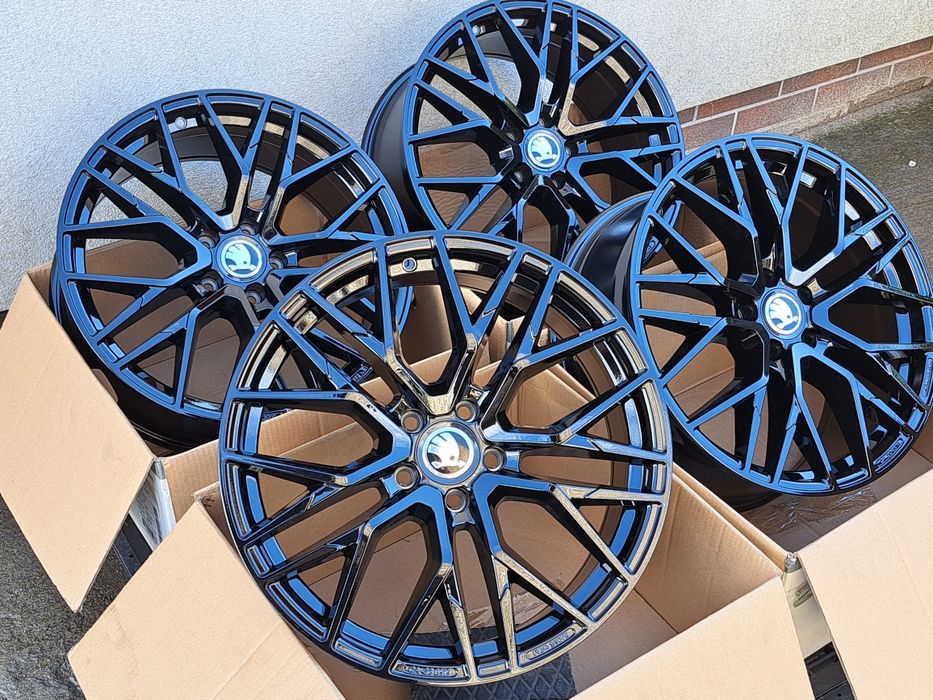 Alufelgi SKODA 17' 5x100 Scala Rapid Fabia Kamiq Roomster CA20 Black