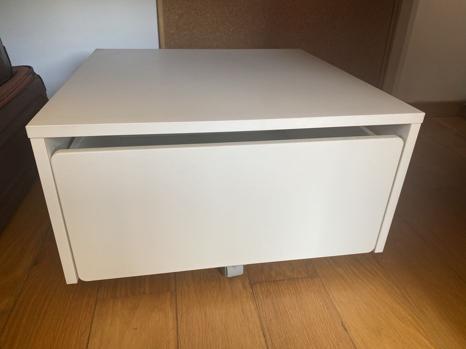 Gavetão / caixa de arrumação com rodízio branco IKEA