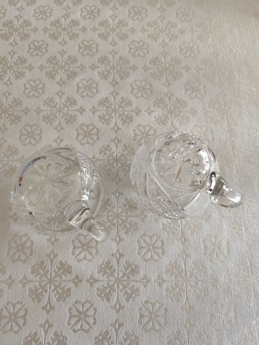 stare dwa kryształowe kubeczki  PRL