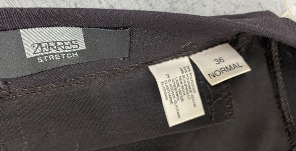 Zara Brązowe czekoladowe spodnie 7/8 wełna  s