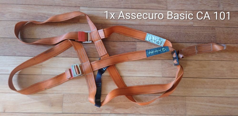 Zestaw 5 x  szelki bezpieczeństwa + linka  z amortyzatorem