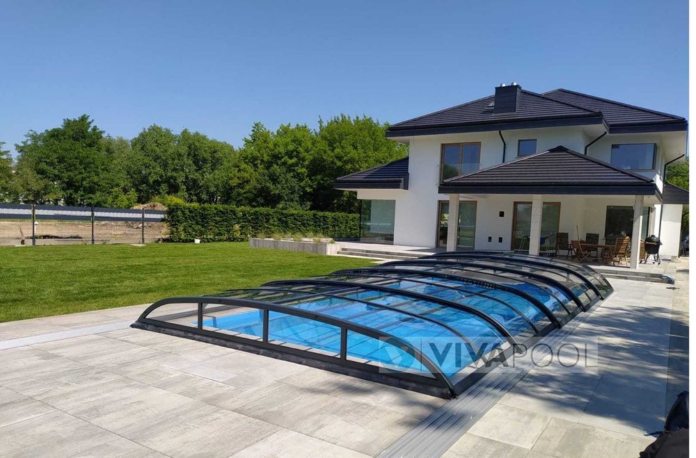 Zadaszenie basenowe ELEGANT 10,68 x 4,47 x 0,90 pokrywa na basen