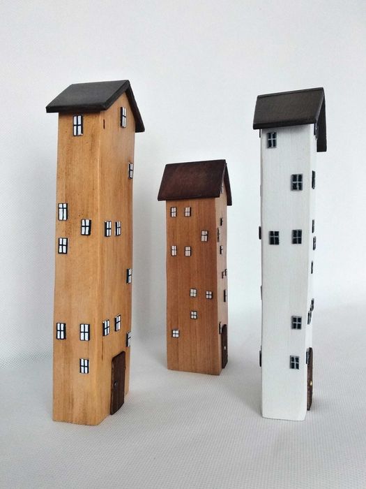 Drewniane domki w rustykalnym stylu.