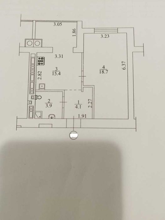 Без% Продаж 1к квартири 42кв.м. з ремонтом та власним опаленням