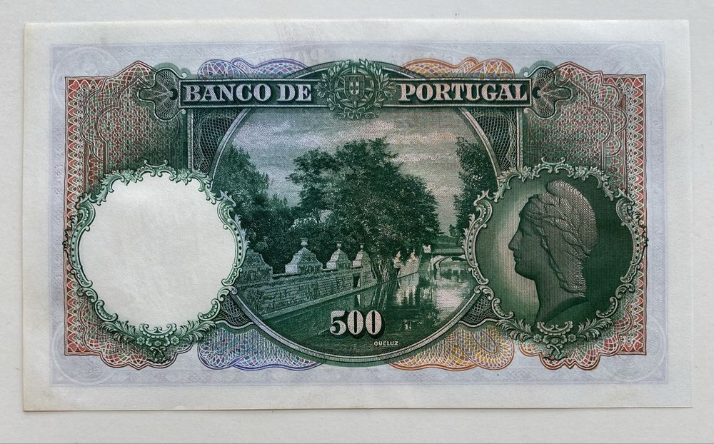 Nota 500 Escudos Ch.5 - Jose da Silva Carvalho 1932 RARA