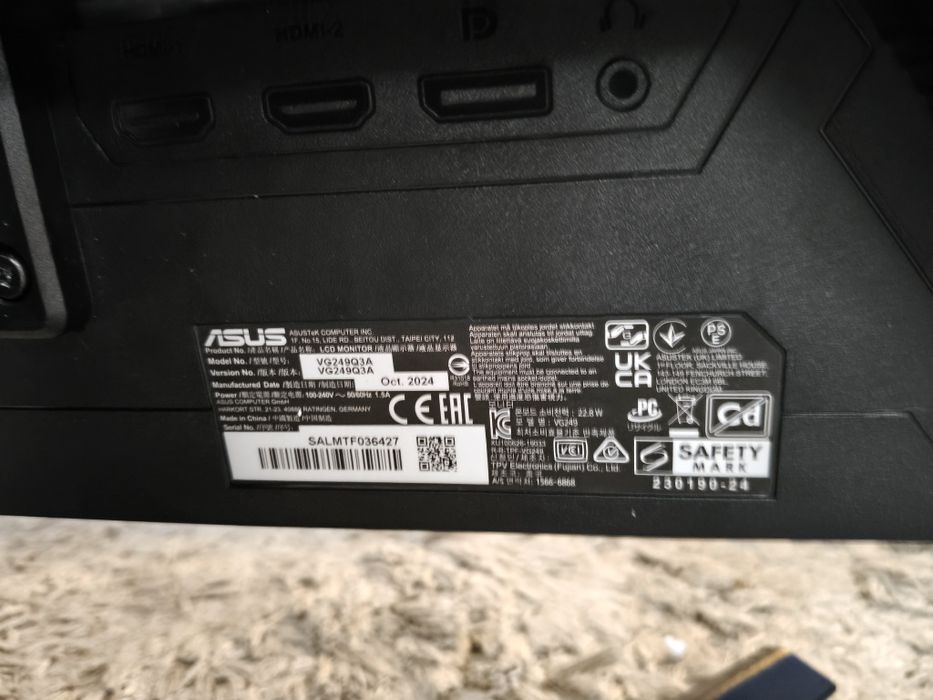 Monitor LCD Asus VG249Q3A 23,8" 1920 x 1080 px IPS / PLS