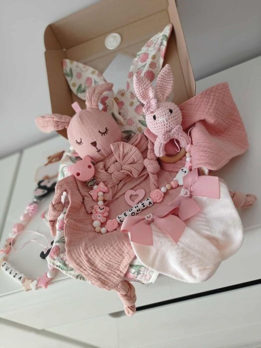 Zestaw prezentowy dla niemowlaka prezent babyshower narodziny chrzest