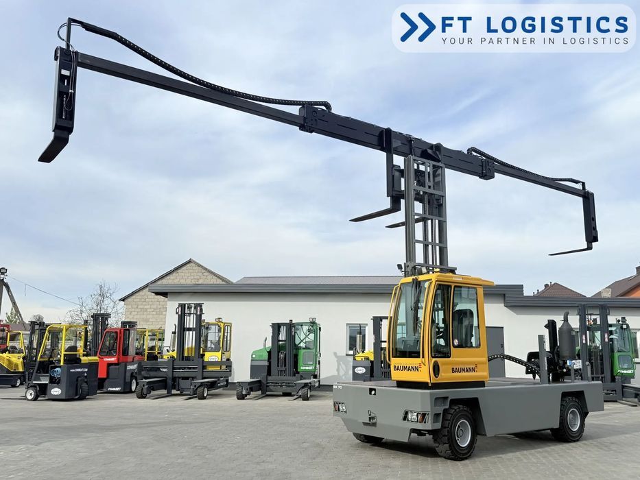 Baumann WÓZEK BOCZNY | BAUMANN GX 70.50 / 14-11,5 45 | DIESEL | DUPLEX 4500MM | HYDRAULICZNA TRAWERSA 14000MM | NOWE OPONY | PO SERWISIE | STAN IDEALNY | Szeroka oferta wózków czterokierunkowych i bocznych, dopasowanych do różnorodnych potrzeb i zastosowa
