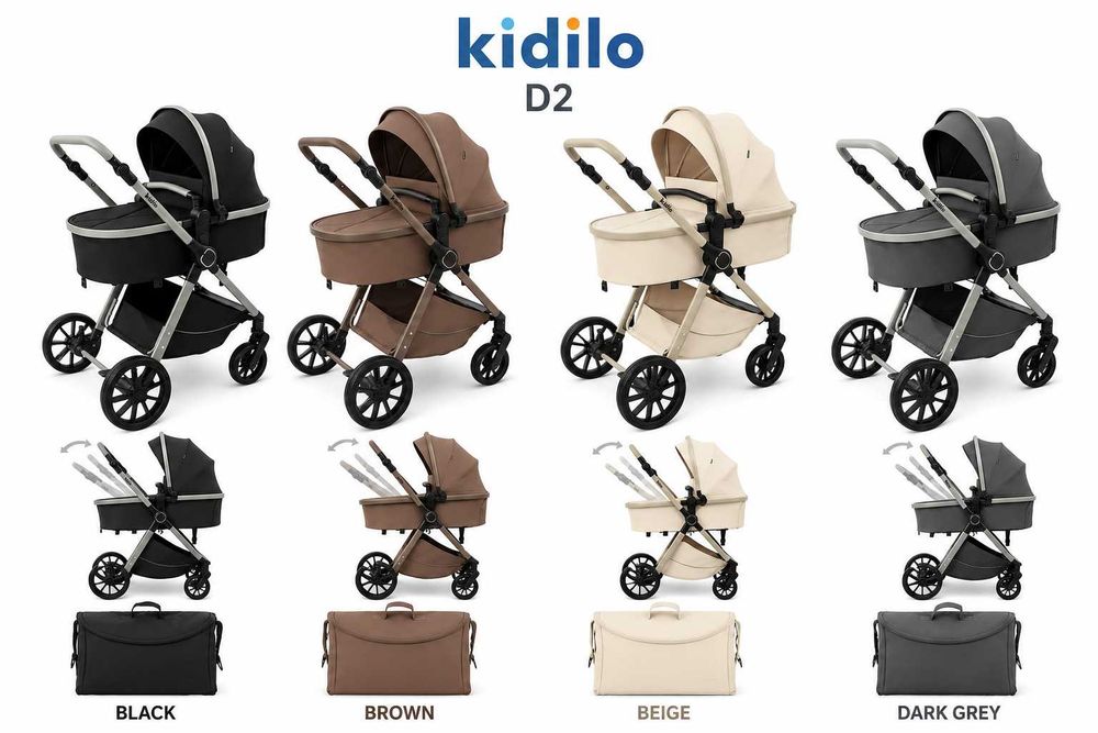 Нові дитячі коляски 2в1 Kidilo luxmom D2 / Від Магазину + Гарантія