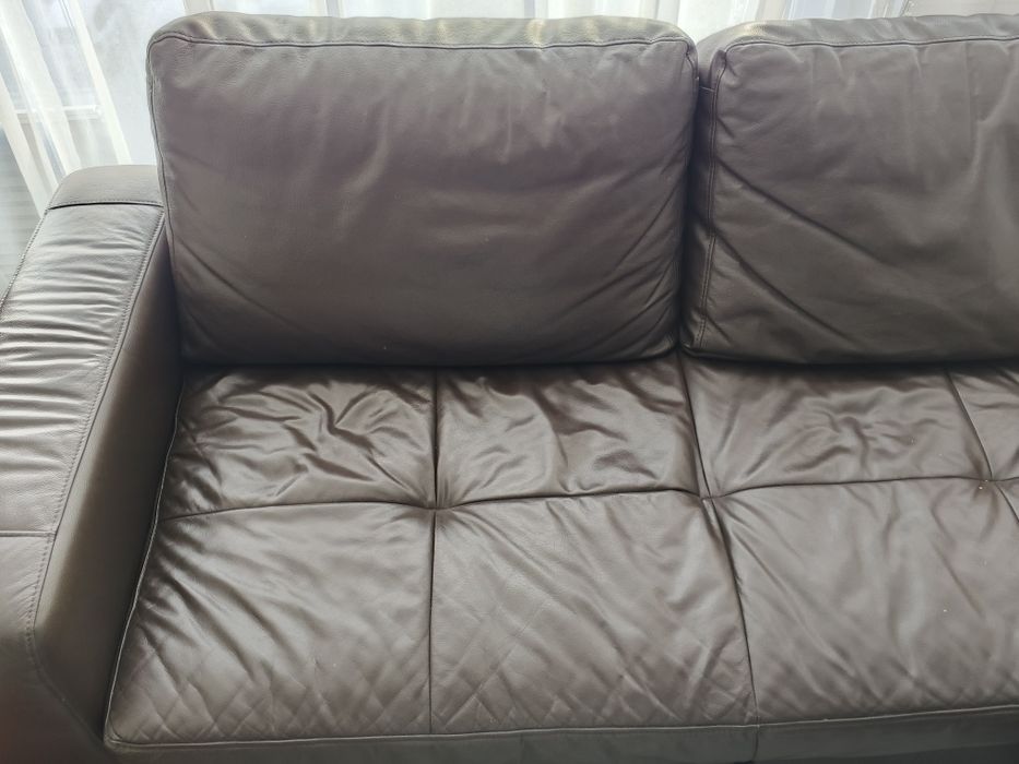 Narożnik skórzany z funkcją spania