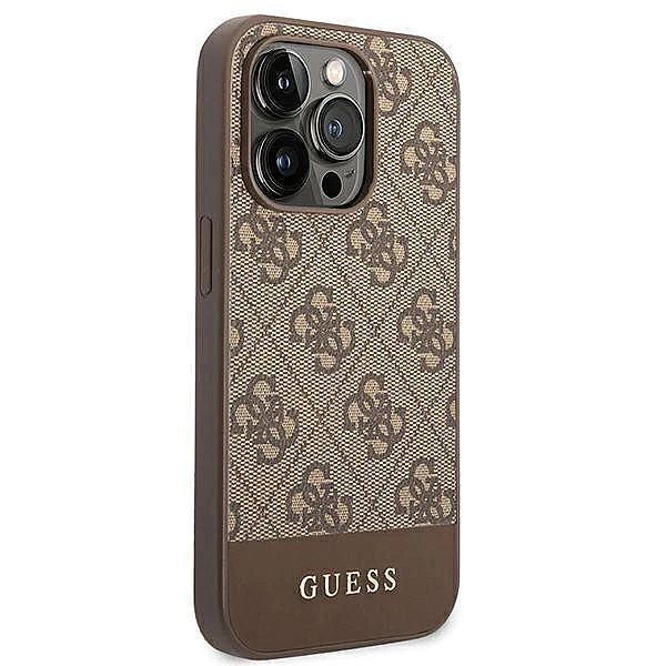 Guess Guhcp14lg4glbr iPhone 14 Pro 6,1" brązowy/brown hard case 4g Str