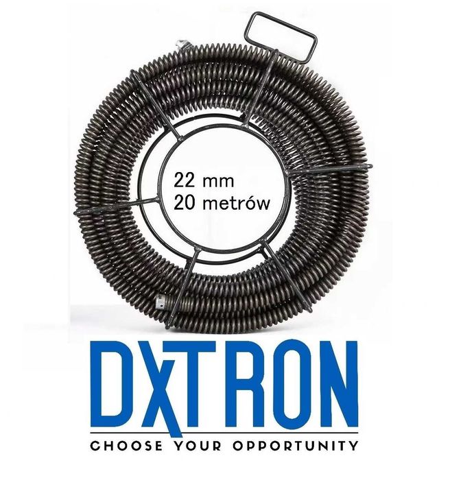 Nowa Sprężyna kanalizacyjna Ø22 mm długość 20 metrów