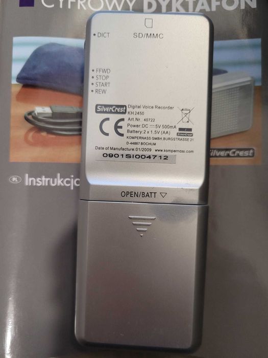 Dyktafon cyfrowy SilverCrest KH 2450