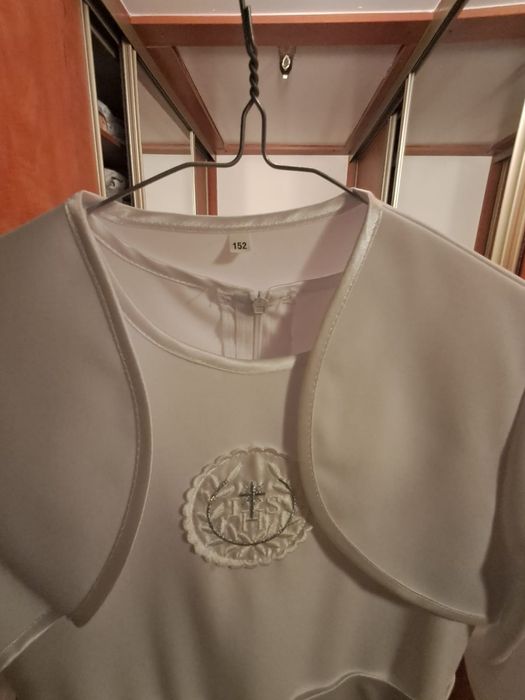 Sukienka komunijna z bolerkiem (uprana)  oraz dodatki komunijne