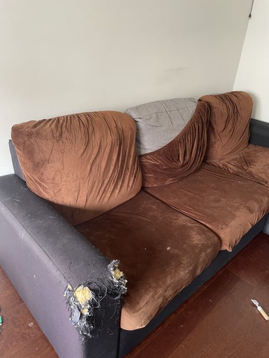 Sofa com chaise long usado