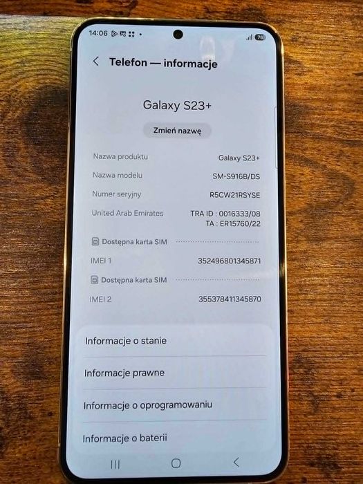 Samsung s23 Plus Biały 8/256GB Gwarancja/SklepGSM/Lwsk