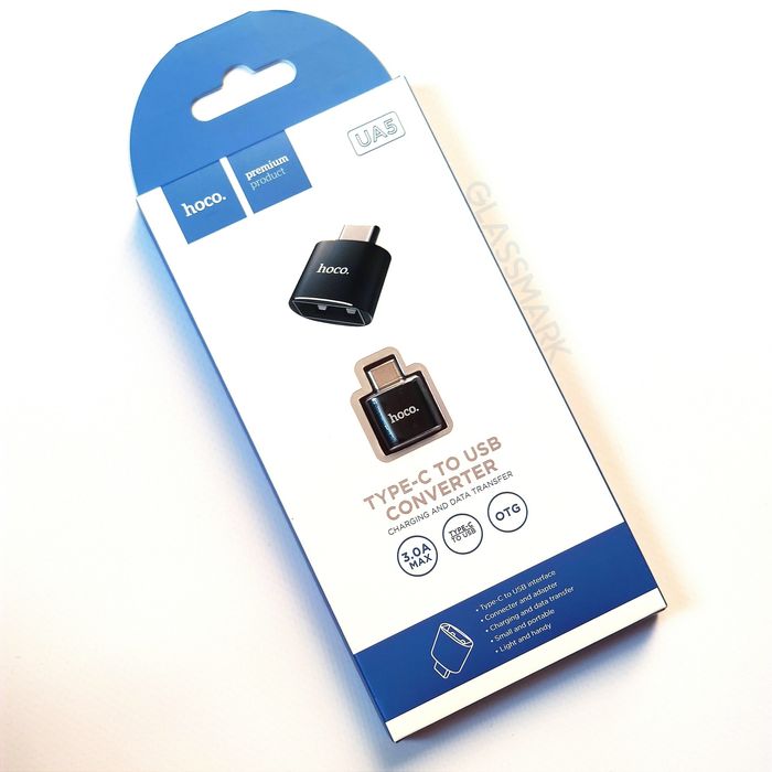 OTG перехідник Type C-USB Hoco Premium адаптер юсб тайп с для телефона