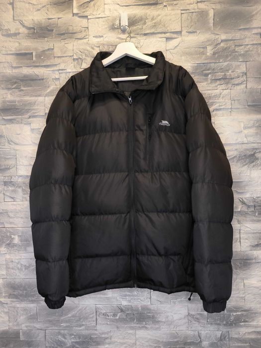 Kurtka Zimowa Puchowa Czarna Trespass Logo