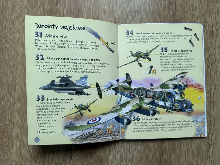 Książka 101 ciekawostek samoloty Olesiejuk