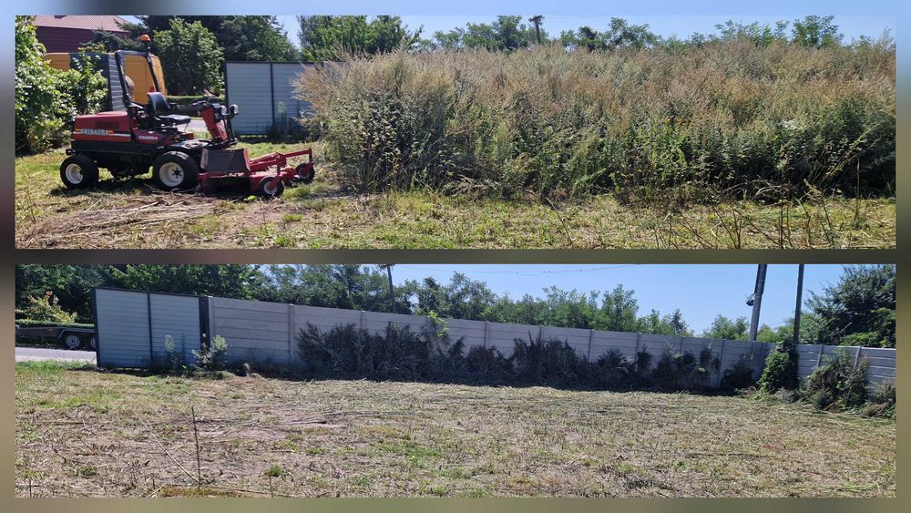 Koszenie traw , farm fotovoltaicznych