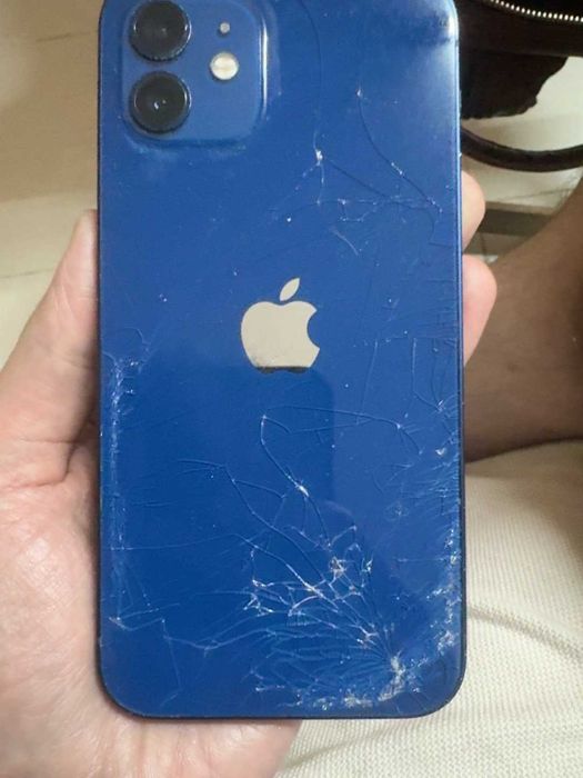 Apple iPhone 12 Azul 128GB | Funciona, traseira partida